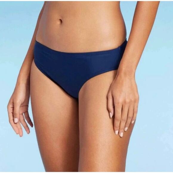 Kona Sol Women's Full Coverage Hipster Bikini Bottom Navy Blue XL - Picture 1 of 7